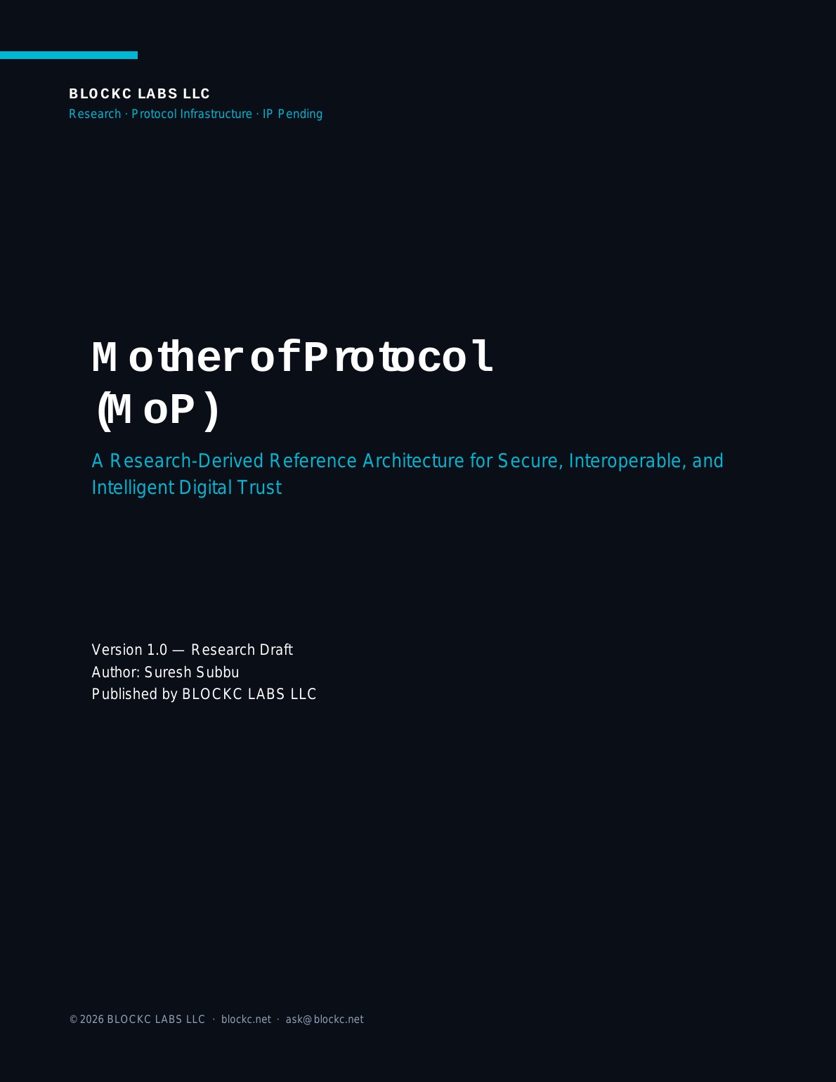 Mother of Protocol whitepaper cover page preview